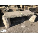 Limestone Folly Bench made from salvaged limestone from Beverly St Mary’s Church, 1200mm x 470mm
