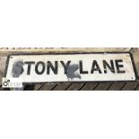 Street Sign “Stony Lane” 920mm x 230mm