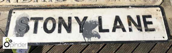 Street Sign “Stony Lane” 920mm x 230mm