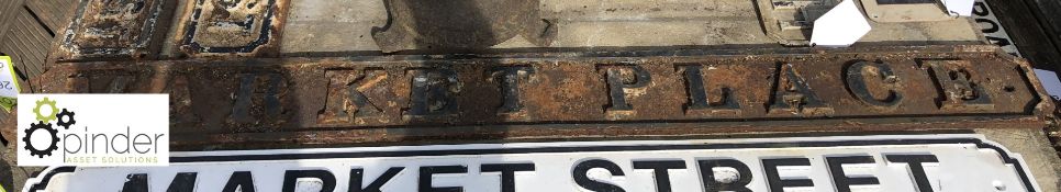 Metal Street Sign “Market Place” 1550mm x 165mm