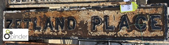 Street Sign “Zetland Place” 1330mm x 250mm