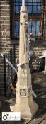 Yorkshire Limestome carved Column depicting Yorkshire Rose with Britannia St. George carved