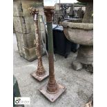 Pair Victorian cast iron Columns, 1530mm high