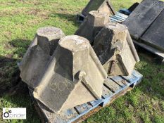 4 Yorkstone Pier Caps, to pallet