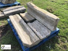 5 various lengths Yorkstone Gullys, 12ft, to palle