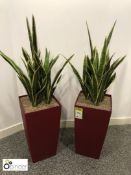 Pair artificial Planters (located in Breakout Area, second floor, building 1)