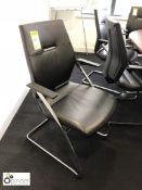 4 chrome framed leather Meeting Armchairs (located in Boardroom, second floor, building 1)