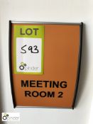13 Room Number Plates (located in Third Floor, building 1) (please note there is delayed