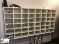 2 24-compartment Pigeon Hole Units (located in Kitchen, ground floor, building 1)