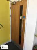 2 Fire Doors, approx. 2050mm x 880mm, with door closer and kickplate (located First Floor,