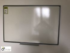 Wall mounted Dry Wipe Board, 900mm x 600mm and wall Clock (located in Meeting Room 1, first floor,