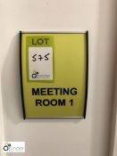 13 Room Number Plates (located First Floor, building 1) (please note there is delayed collection