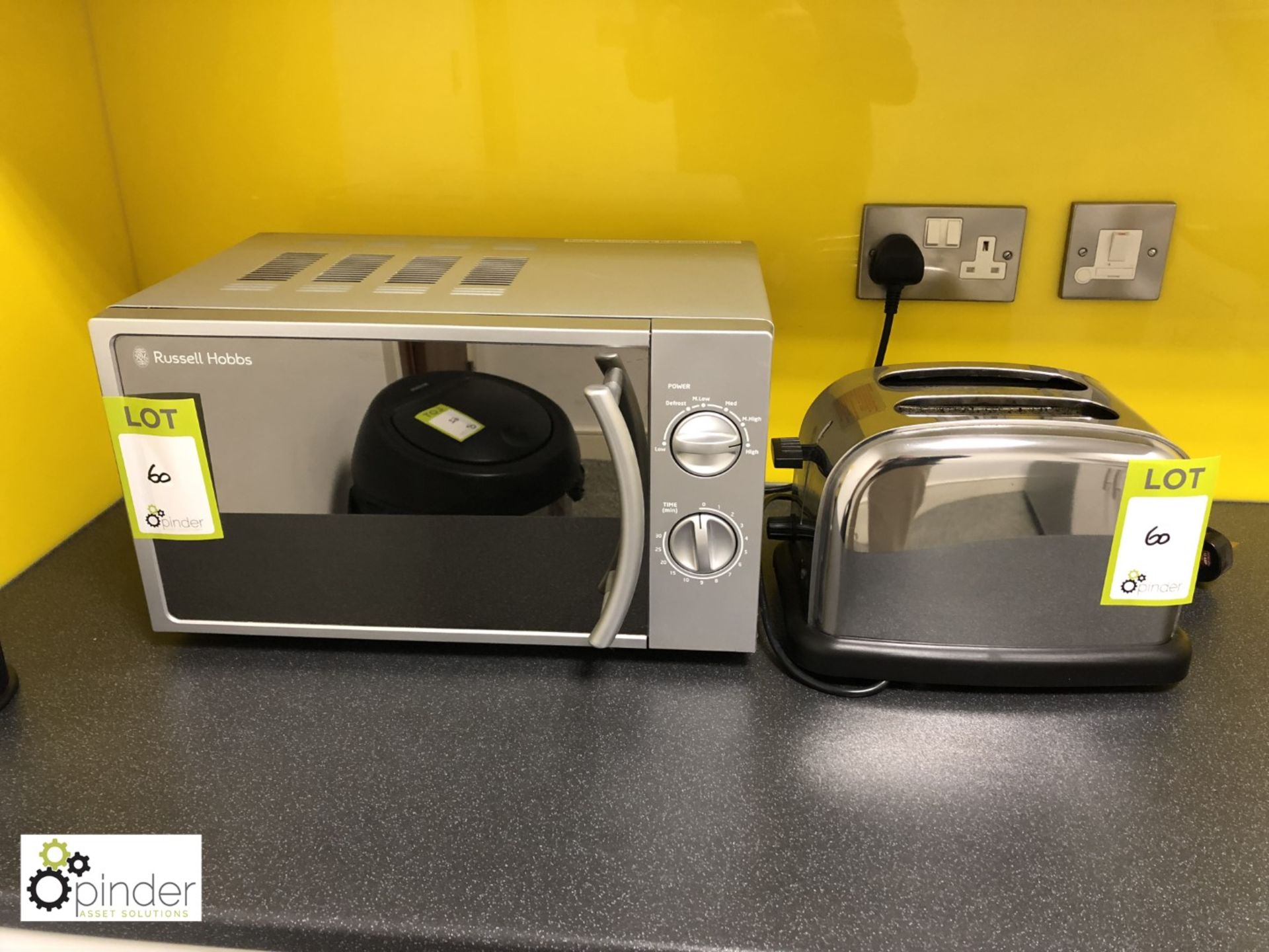 Russell Hobbs Microwave and 2-slice Toaster (located in Kitchen, first floor, building 1)