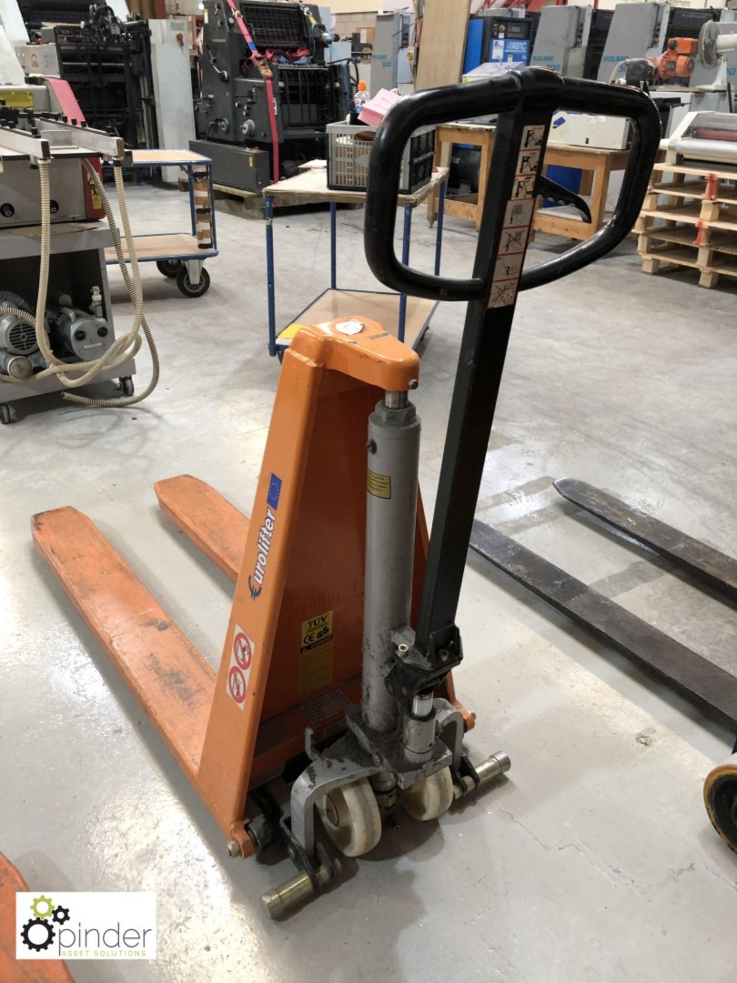 Eurolifter Scissor Lift Pallet Truck, 1000kg capacity, max lift height 800mm, 1130mm - Image 2 of 3