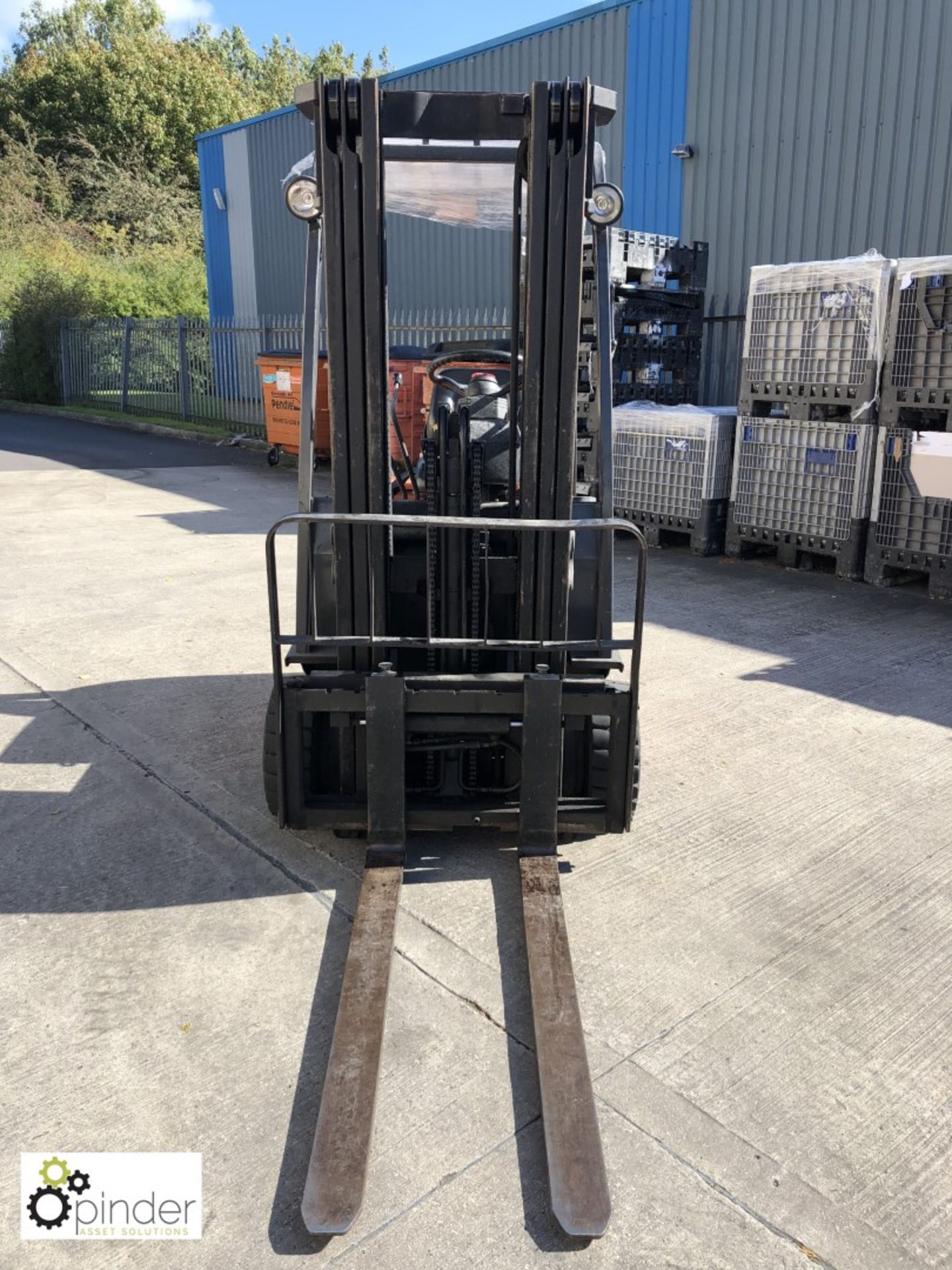 Toyota FBESF 15 3-wheel Electric Forklift Truck, 1500kg capacity, 14706hours, triplex clear view - Image 2 of 12