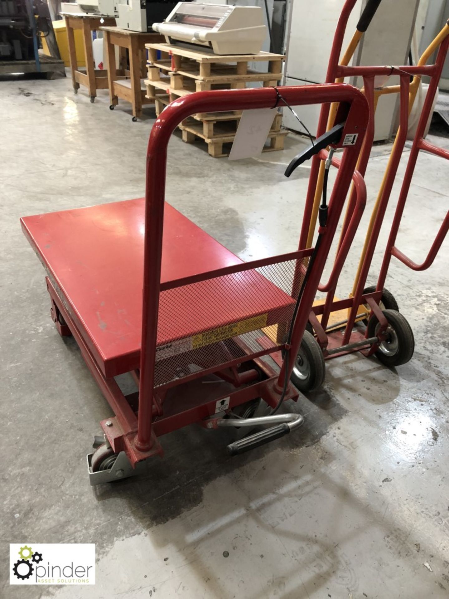 Clarke Strong-Arm HTL500 Scissor Lift Cart, 500kg capacity - Image 2 of 2