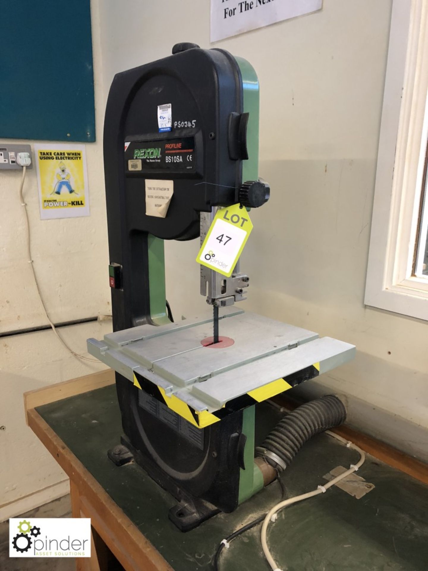 Rexon BS10SA bench top Vertical Bandsaw, 255mm throat, 240volts