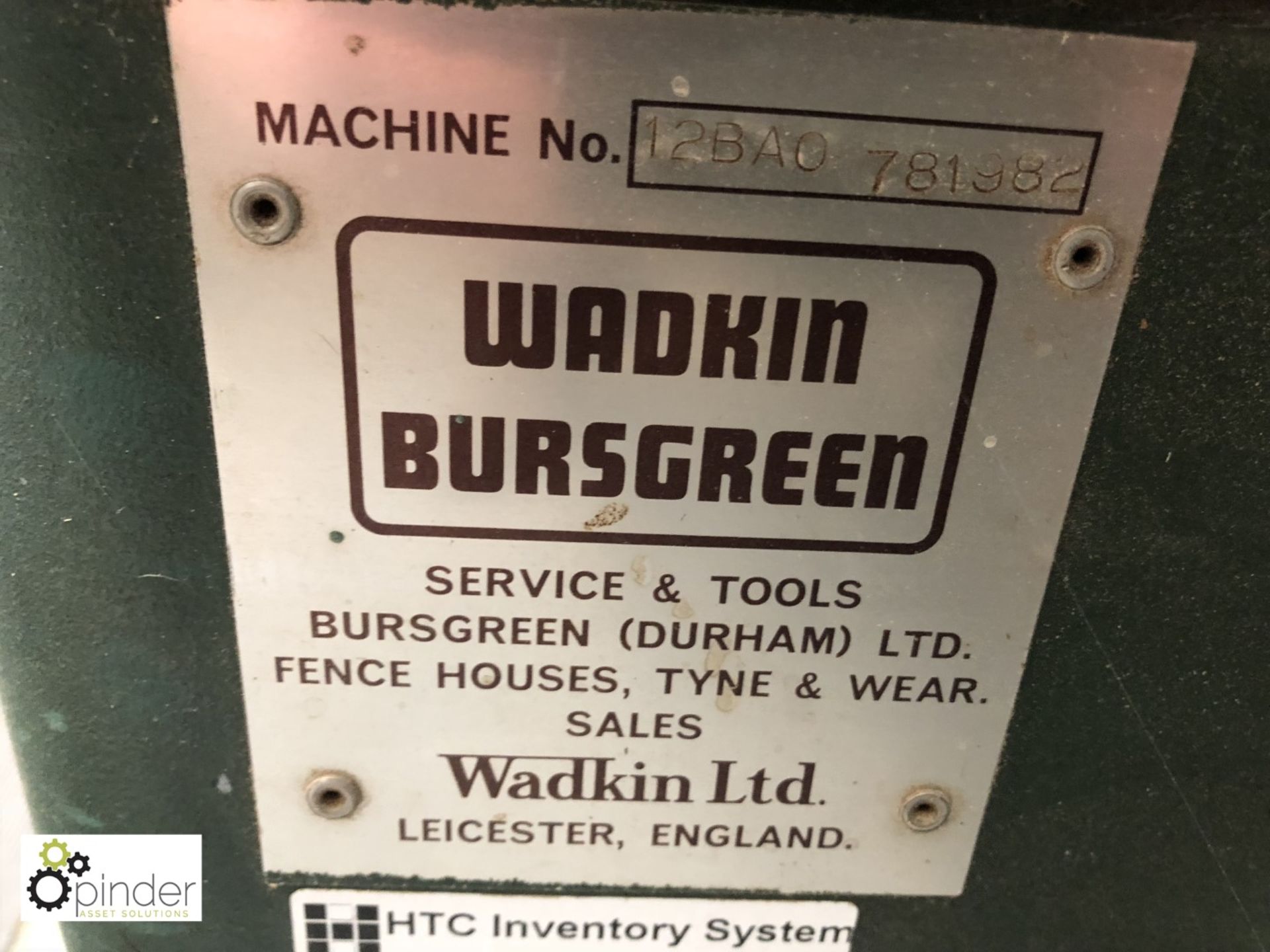 Wadkin Bursgreen 12BAO Thicknesser, serial number 78198 - Image 3 of 4