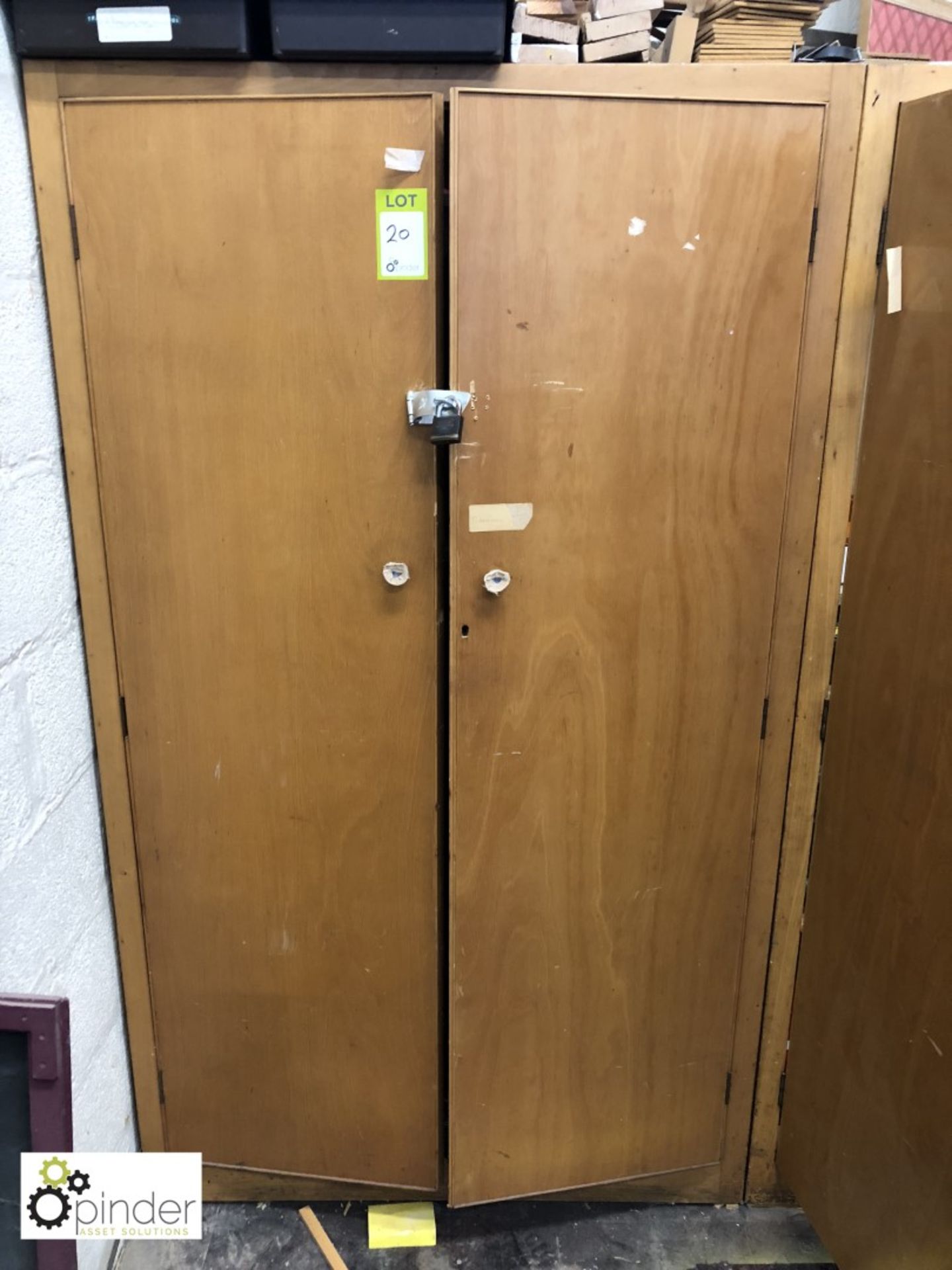 Timber double door Cabinet and Contents, including hand tools - Image 2 of 5