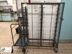 Mobile 20-tray Rack and tubular Tray Trolley