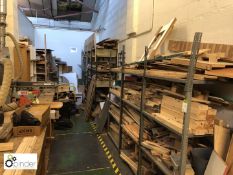 Large quantity Timber Offcuts, to room, including 3 racks