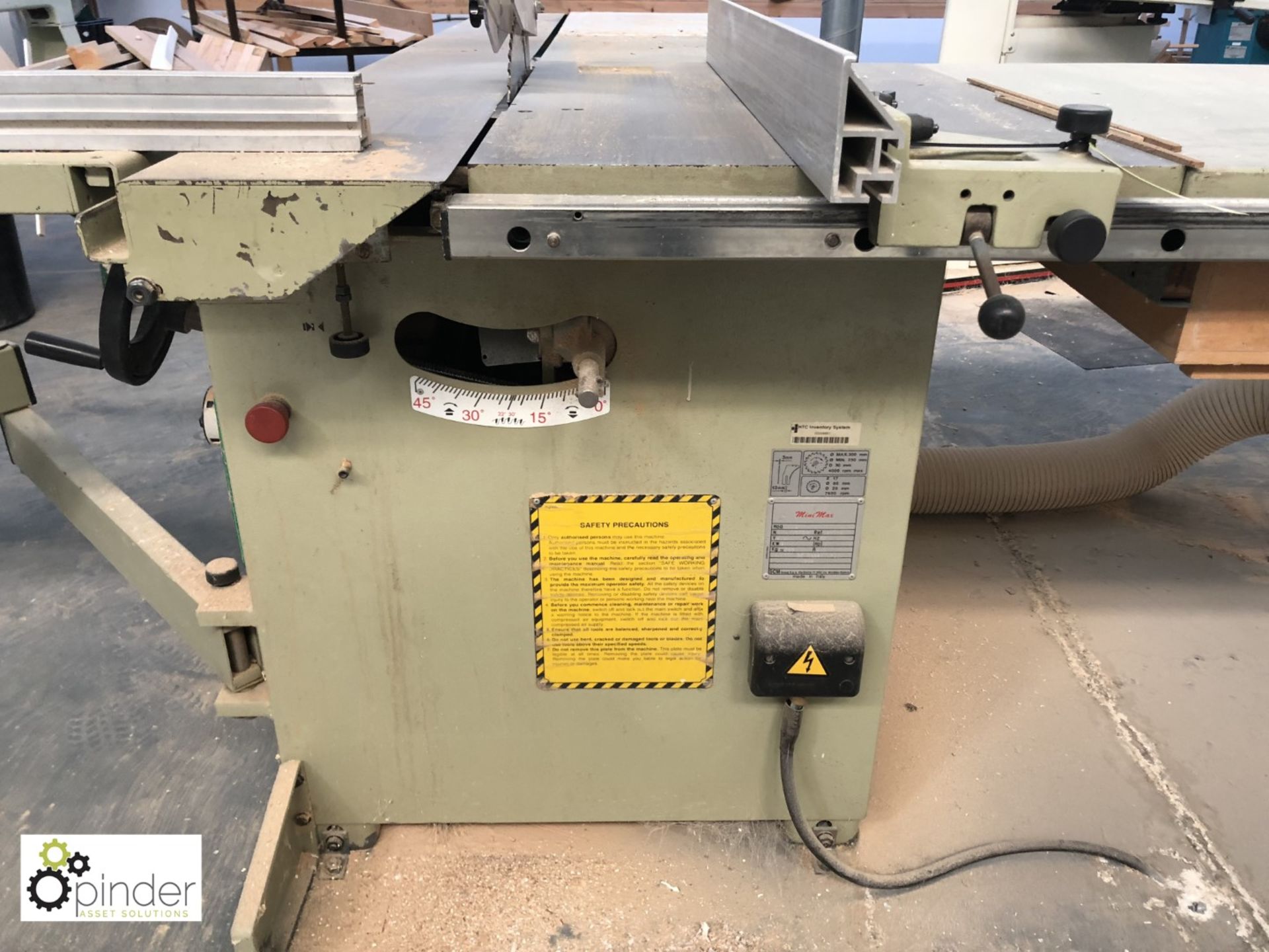 SCM Mini Max SC3 Tilt Arbor Panel Saw, 415volts, year 1999, serial number KK1/007390 - Image 2 of 6