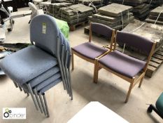 6 various upholstered Meeting Chairs