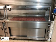 Victor Carib 3.1A16 Q stainless steel mobile Servery with double door hot cupboard, heated tiled