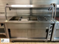 Victor Carib 2.316 Q stainless steel mobile Servery with double door hot cupboard, bain marie and