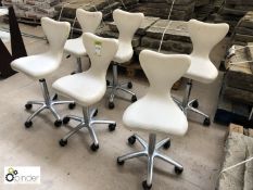 6 leather effect swivel Therapist Chairs