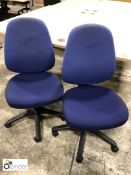 2 upholstered operators Chairs, blue