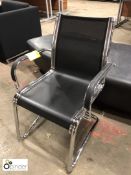 4 Sitland chrome framed cantilever Meeting Armchairs