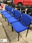 5 upholstered Meeting Chairs, blue