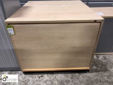 Light oak effect tambour front Cabinet, 1000mm x 525mm x 820mm high