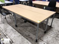 4 oak effect Office Tables, 1200mm x 600mm