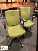 2 Senator upholstered operators fully adjustable swivel Chairs