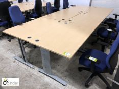 6 oak effect cantilever Desks, 1200mm x 800mm