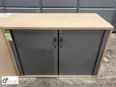 Light oak effect shutter front Cabinet, 1050mm x 500mm x 720mm high