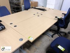 4 oak effect cantilever Desks, 1200mm x 800mm