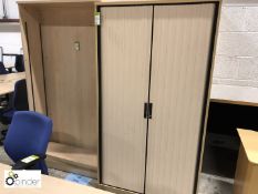 Oak effect shutter front Cabinet, 1060mm x 530mm x 1950mm high