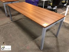 Mahogany effect office Table, 2000mm x 800mm