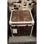 White Star Trunk Vintage Bianco And Union Jack 60 X 59 X 60cm A Larger Version Of The London Trunk