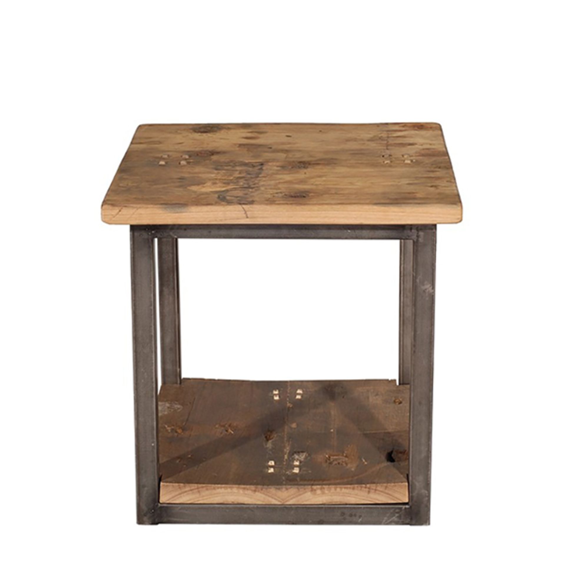 Axel Lamp Table Natural Genuine Reclaimed Vintage Boat Wood Natural 60 X 60 X 60cm The Designers