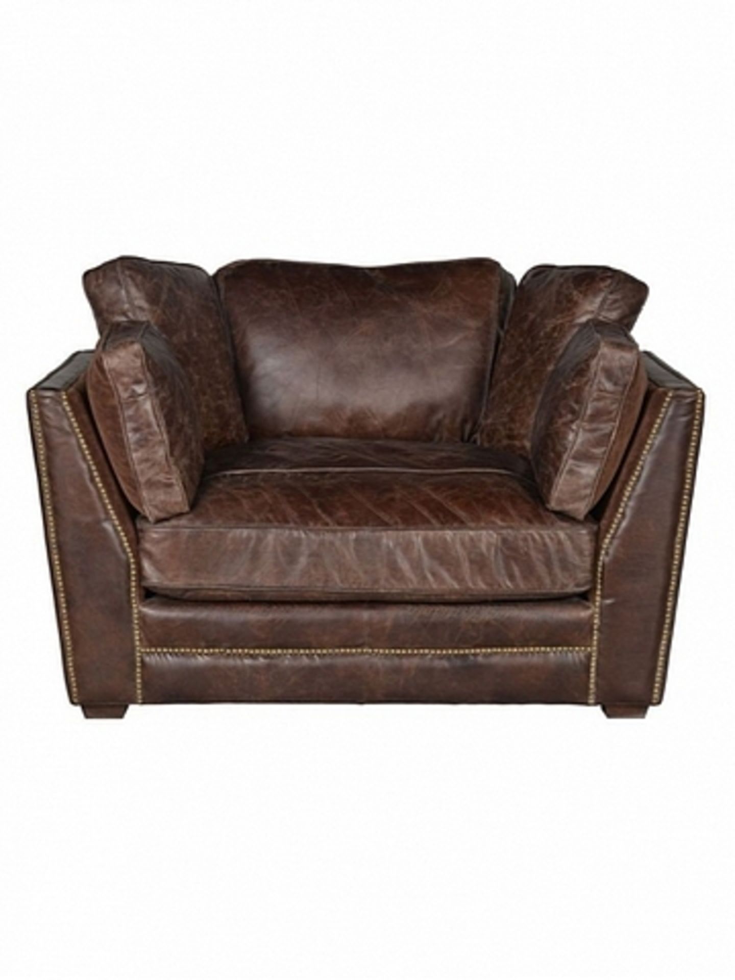 Hemingway Love Seat Destroyed Raw Leather 138 X 100 X 70cm RRP £2575