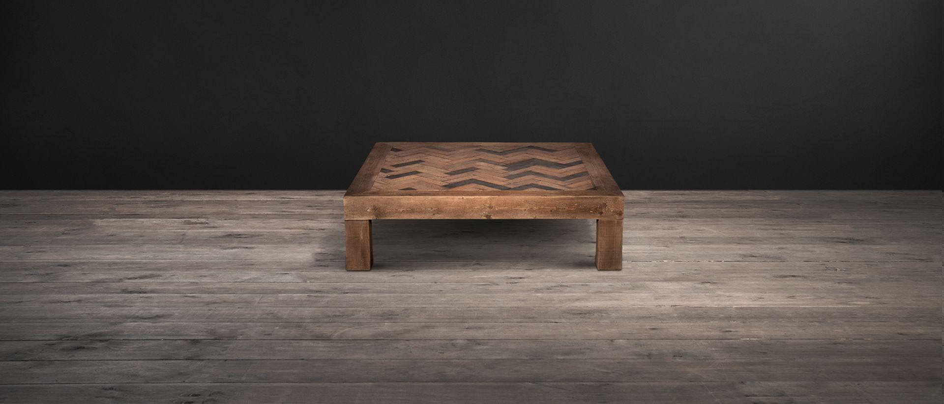 Museum Coffee Table Genuine English Reclaimed Timber 140 X 140 X 40cm The Museum Collection Is