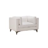 Dwell Sofa & Armchair Comprising  1 Seater Galata Linen White & Weathered Oak 120x85x72cm RRP £  and