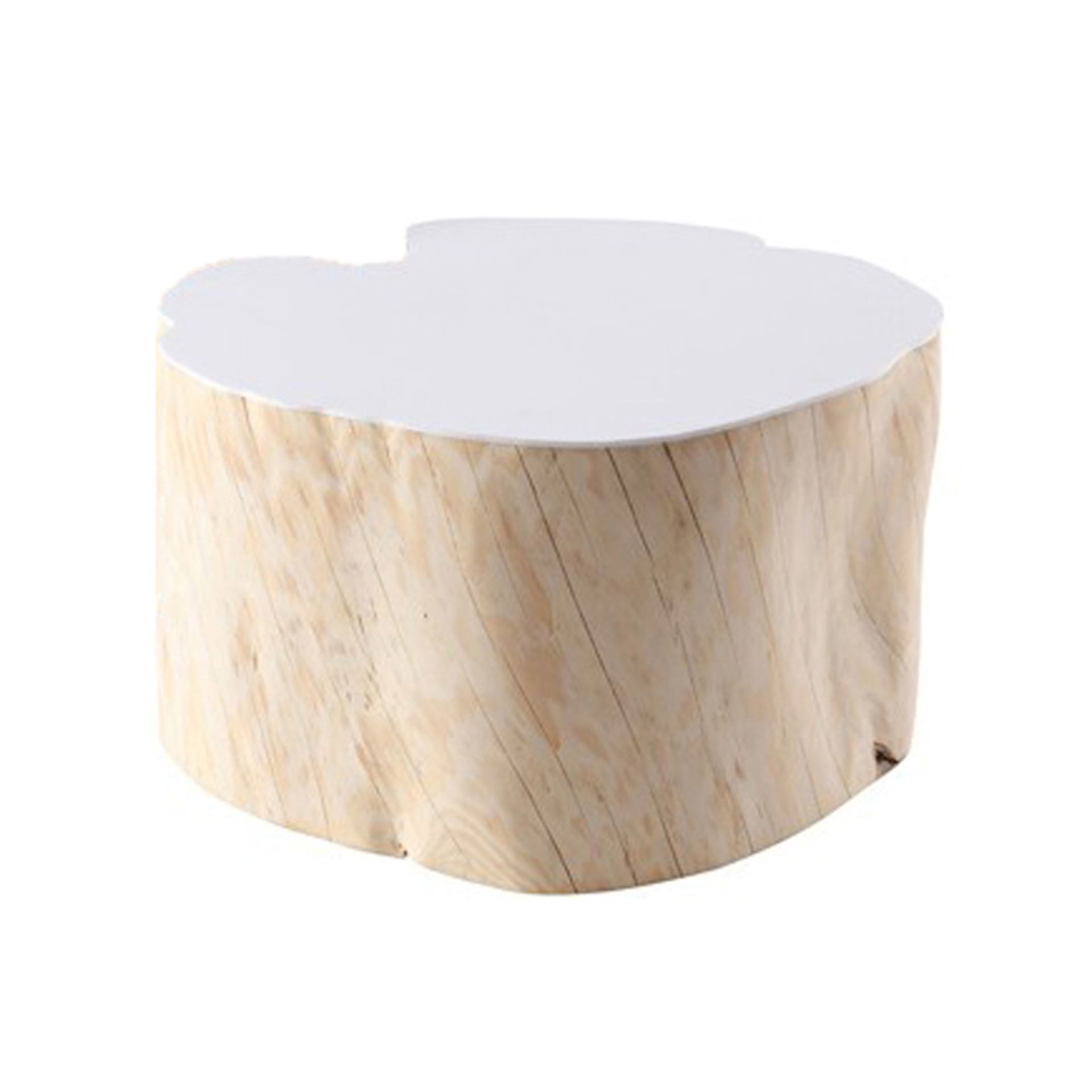 Bleu Nature F233 Galaq Coffee Table Debarked And White 75 X 75 X 35cm RRP £1111