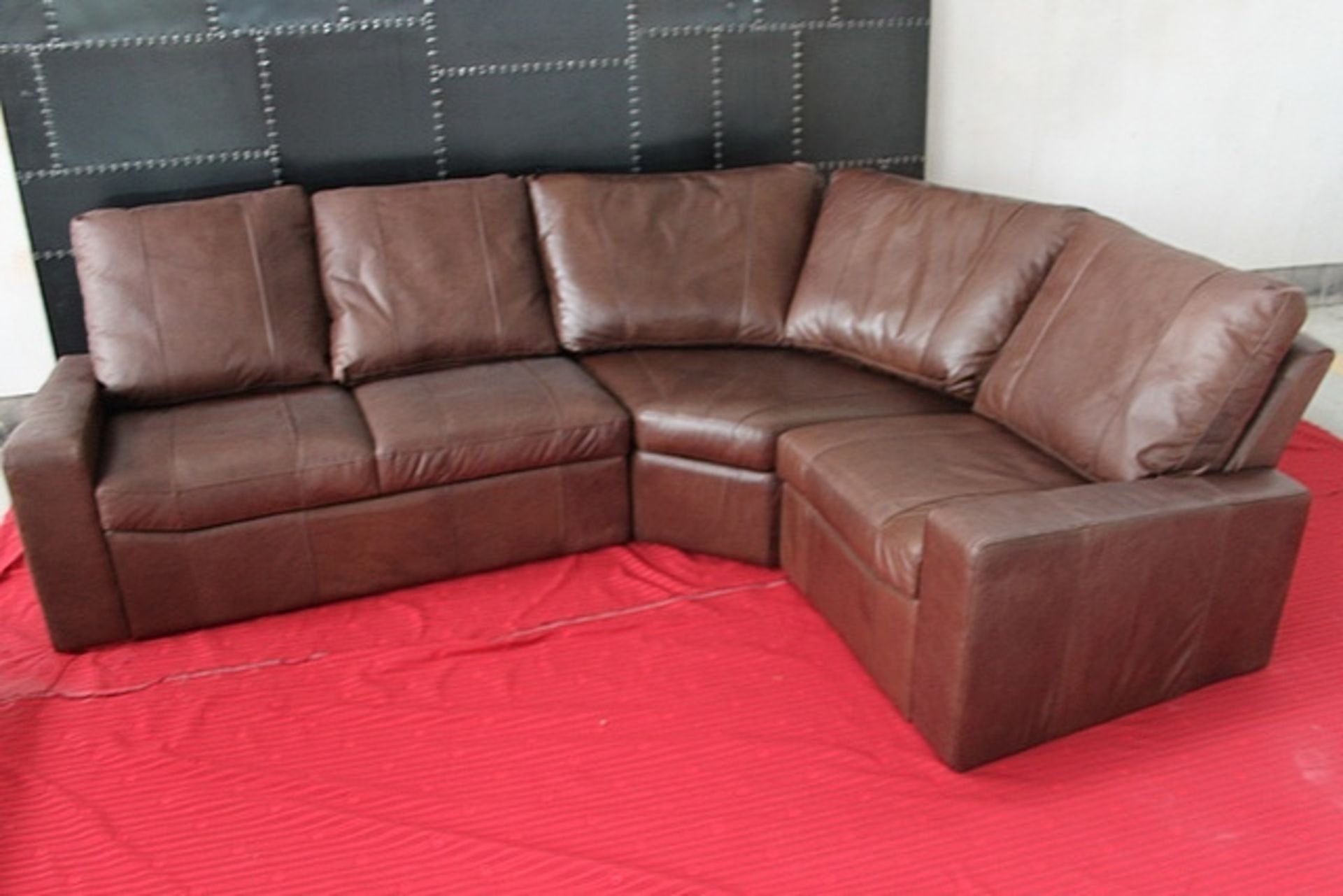 Crosby Leather Sectional Suite Comprising Of Corner Nap.Choco 171x106x88cm RRP £ 2637, Sectional - Image 2 of 8