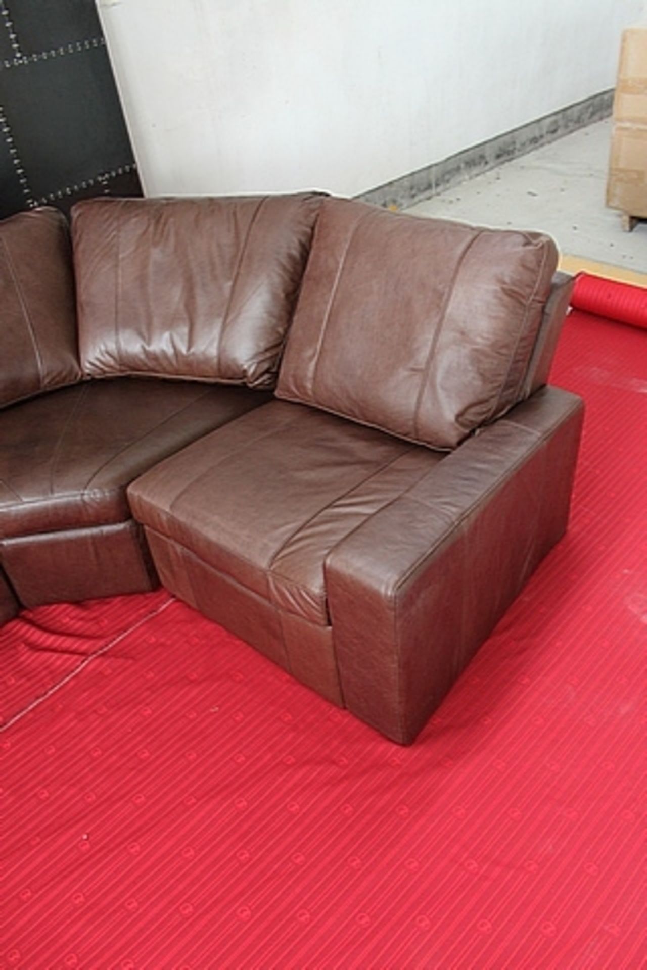 Crosby Leather Sectional Suite Comprising Of Corner Nap.Choco 171x106x88cm RRP £ 2637, Sectional - Image 8 of 8