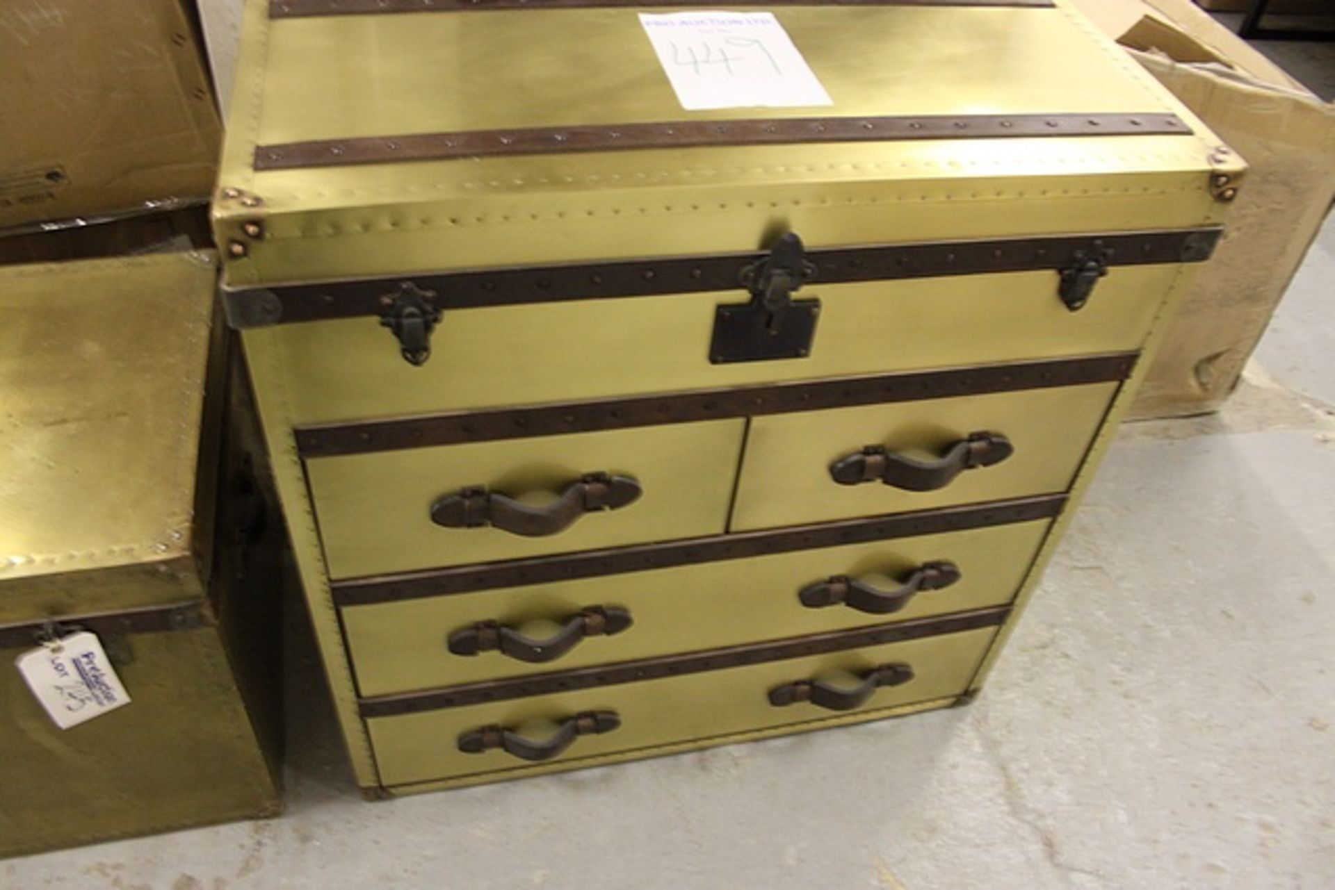 Ampleforth Chest Medium Oxide Brass 100 X 50 X 102cm RRP £1330 - Image 2 of 2